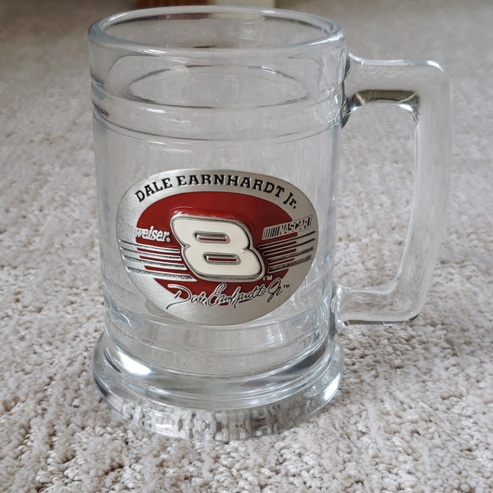Dale Earnhardt Jr glass beer mug